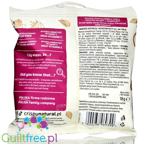 Crispy Natural Apples with Taste - crispy apple slices with the flavor of Forest Fruit