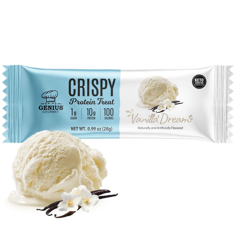 Genius Gourmet Crispy Protein Treat Vanilla Dream
