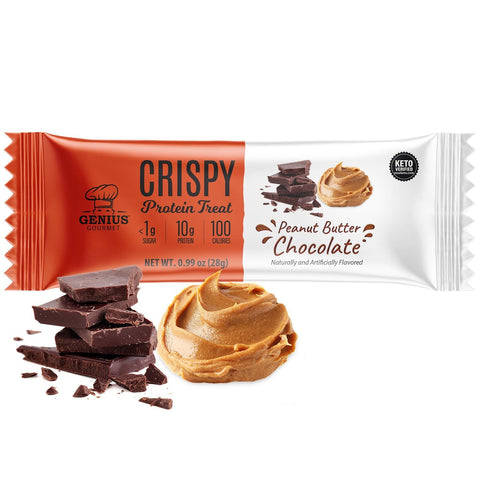 Genius Gourmet Crispy Protein Treat Peanut Butter Chocolate