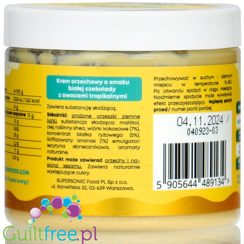 SuperSonic Peanut Butter White Chocolate & Tropical Fruit 160g