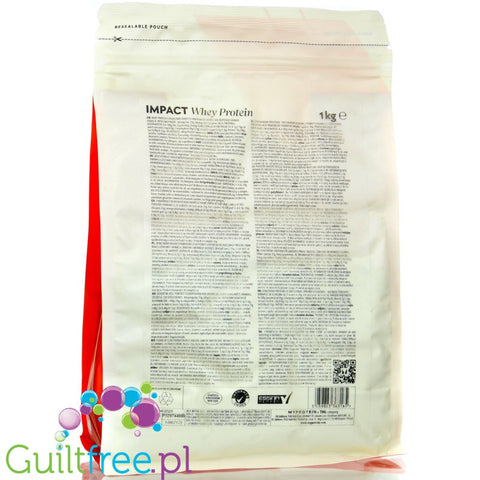 MyProtein Impact Whey White Gold 1KG - WPC protein supplement with white chocolate and caramel flavor