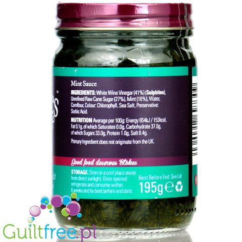 Stokes Green Mint & White Wine Vinegar Sauce (CHEAT MEAL) - wytrawny sos do mięs miętowy z białym octem winnym