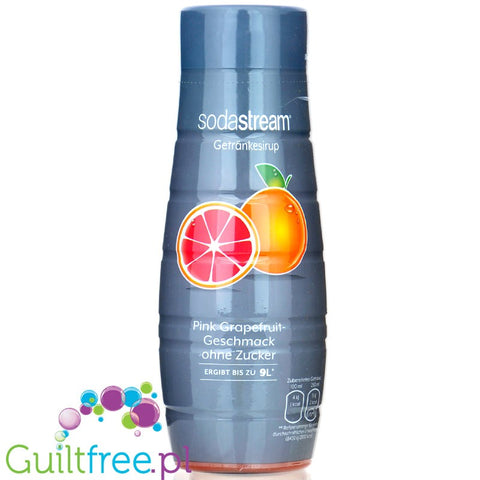 SodaStream No Sugar Pink Grapefruit 440ml / 9L - syrop / koncentrat do wody bez cukru i kalorii, Różowy grejpfrut