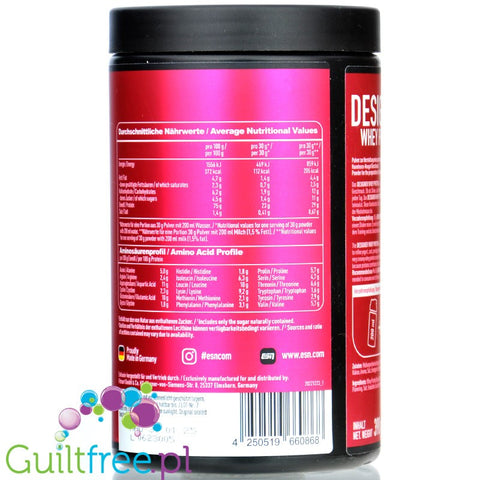 ESN Designer Whey Hazelnut Nougat 390g - WPI, WPH i WPC, odżywka białkowa, Nugat Laskowy