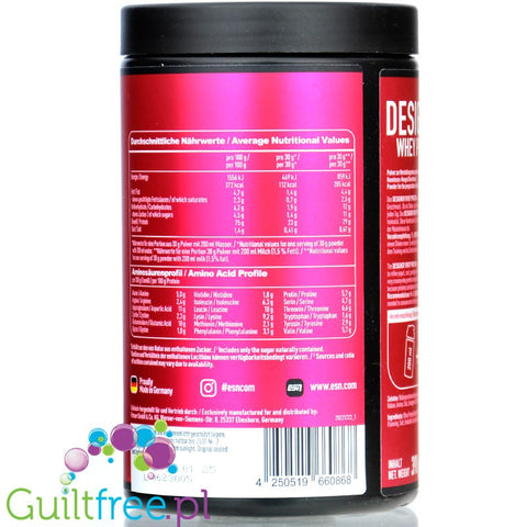 ESN Designer Whey Hazelnut Nougat 390g - WPI, WPH i WPC, odżywka białkowa, Nugat Laskowy