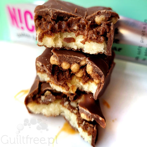 N!ck's Nicks Hazelnut Chocolate Protein Bar 209 kcal - baton proteinowy w czekoladzie mlecznej z kremem z Orzechów Laskowych