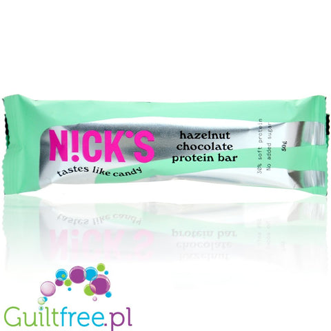 N!ck's Nicks Hazelnut Chocolate Protein Bar 209 kcal - baton proteinowy w czekoladzie mlecznej z kremem z Orzechów Laskowych