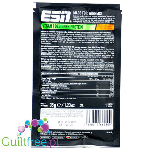 ESN Vegan Designer Protein Salted Caramel Mocha 30g - wegańska odżywka o smaku Kawy, Czekolady & Solonego Karmelu