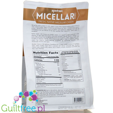 Syntrax Micellar Creme, Chocolate Milkshake Powder