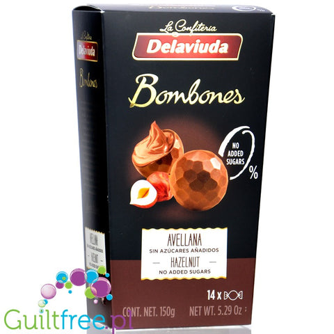 La Confiteria Delaviuda no sugar added milk chocolate pralines with hazelnut filling