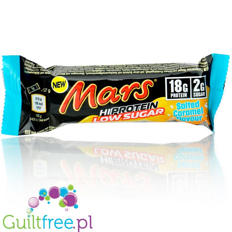 Mars Hi-Protein LowSugar Salted Caramel - niskocukrowy baton proteinowy z karmelem 18g białka