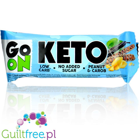 Sante Go On Keto Bar Peanut & Carob  - niskowęglowodanowy baton bez cukru i kakao, 232kcal, Orzechy Ziemne & Karob