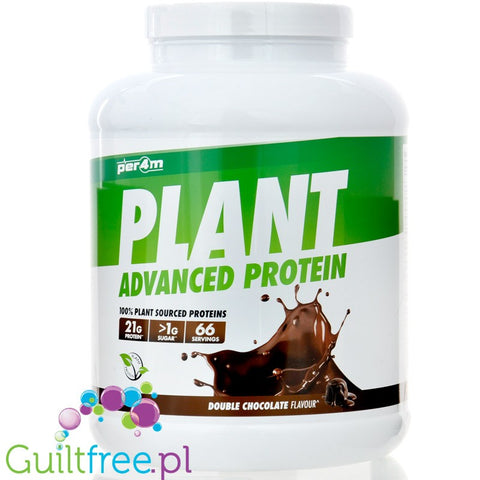 Per4m Vegan Protein Double Chocolate 2kg - wegańska odżywka białkowa bez soi i glutenu z MCT