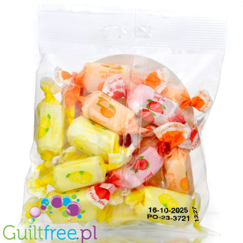 Damhert Fruit Bonbons - bezglutenowe miękkie cukierki owocowe bez cukru (Cytryna, Pomarańcza, Truskawka)