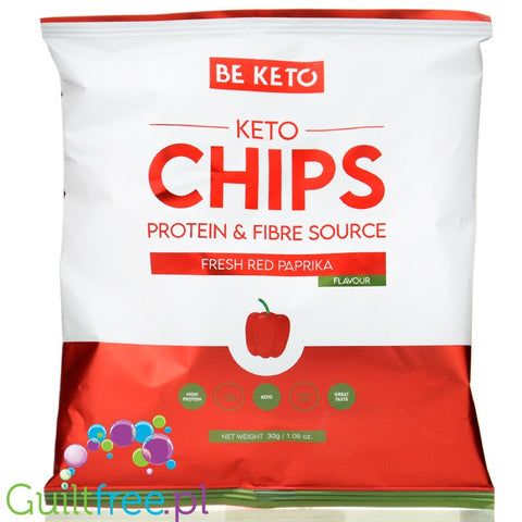 BeKeto Protein Chips Fresh Red Paprika - chipsy błonnikowo-białkowe 4g węglowodanów