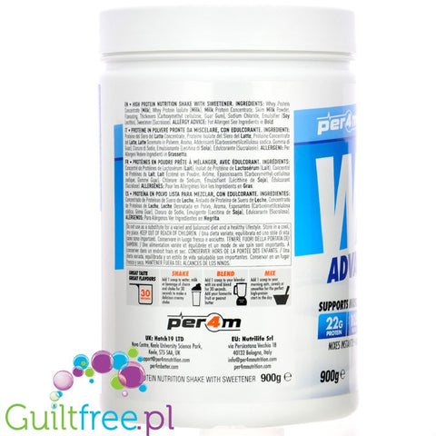 Per4m Whey Advanced Protein Vanilla Creme 900g - gęsta odżywka białkowa WPC, WPI & MPC, Krem Waniliowy