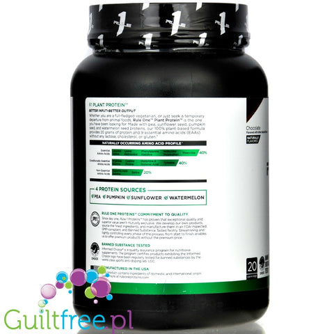 Rule1 R1 Plant Protein Chocolate 1,48lbs vegan protein powder, single sachet