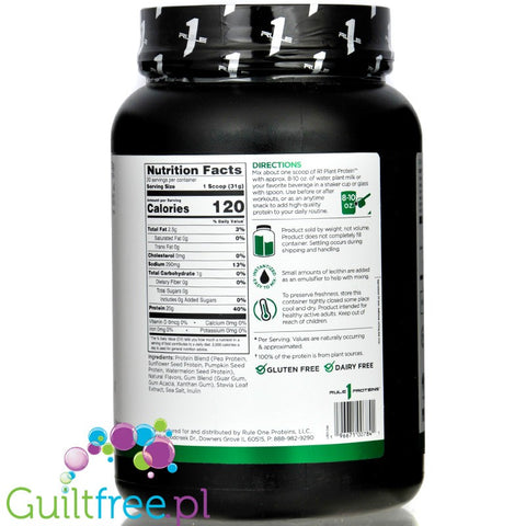 Rule1 R1 Plant Protein Vanilla 1,48lbs vegan protein powder, single sachet