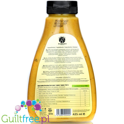 Rabeko Spicy Garlic Dressing Zero - pikantny niskokaloryczny dressing czosnkowy 59 kcal