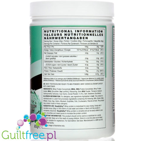 Naughty Boy Whey Advanced Protein Mint Cookies & Cream 900g
