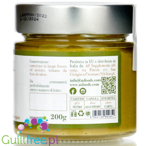 Oroverde Crema Proteica 50% di Pistacchio - wegański proteinowy krem pistacjowy bez dodatku cukru i bez laktozy