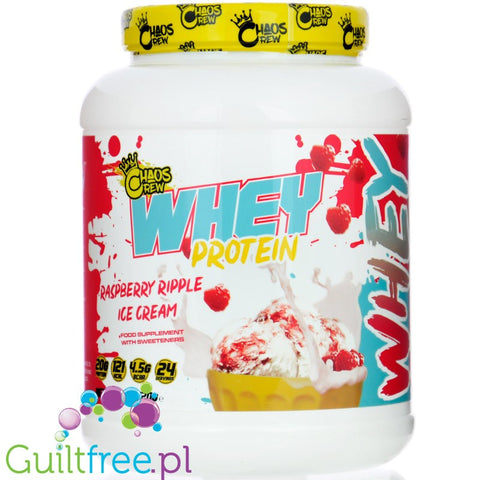Chaos Crew Whey Protein Raspberry Ripple Ice Cream 720g