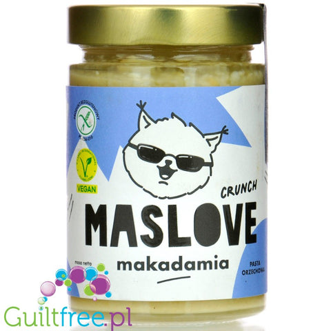 Maslove Macadamia Crunch 290g - masło z pieczonych orzechów makadamia 100%