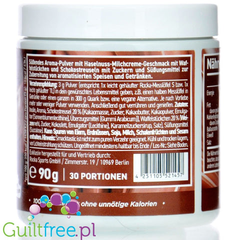 Rocka Nutrition Smacktastic Kiddy Hazelnut Cream 90g - słodzący aromat mlecznych jajeczek z kremem laskowym