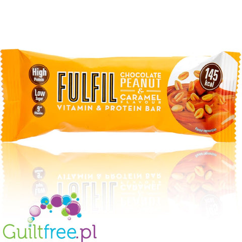 Fulfil Chocolate Peanut Caramel 40g protein bar with vitamins