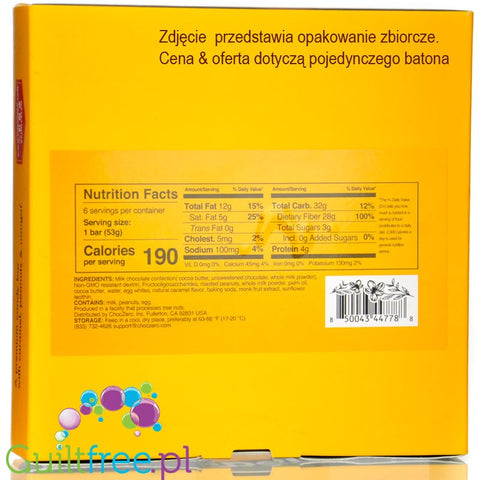 Choc Zero Rhea Candy Bar Caramel,Peanuts & Nougat