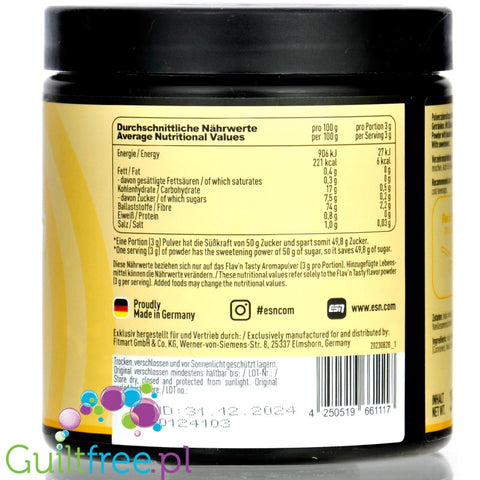 ESN Flav'N'Tasty Vanilla 250g - niskokaloryczny aromat w proszku, Wanilia