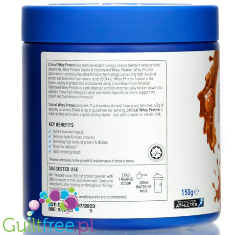 Applied Critical Whey Advanced Protein Salted Caramel - odżywka białkowa z WPI, WPH i WPC, 21g białka & 110kcal