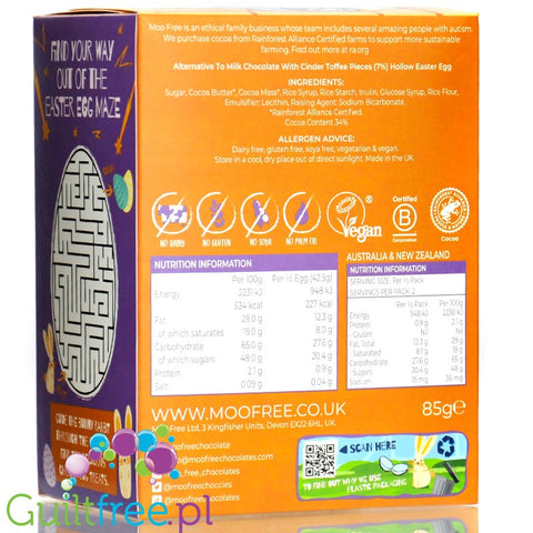 Moo Free Easter Egg Bunny Comb - vegan, milk & lactose free