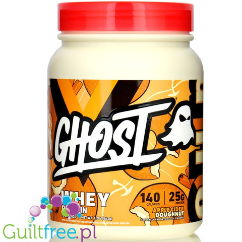Ghost 100% Whey Apple Cinder Doughnut - odżywka białkowa z WPI, WPH i kompleksem enzymów, edycja limitowana