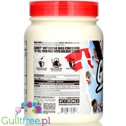 Ghost High Protein Hot Cacao Mix, Chocolate Peppermint - proteinowa czekolada do picia, 20g białka & 120kcal