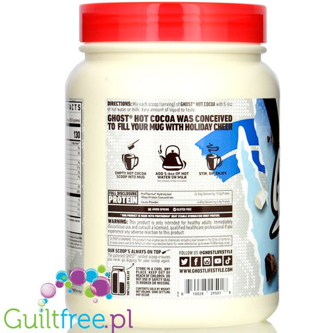 Ghost High Protein Hot Cacao Mix, Milk Chocolate 1.2lb