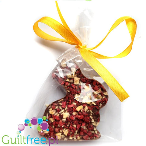 Santini Wielkanoc, Zajączek S - Czekolada mleczna bez cukru z owocami (Malina & Brzoskwinia)