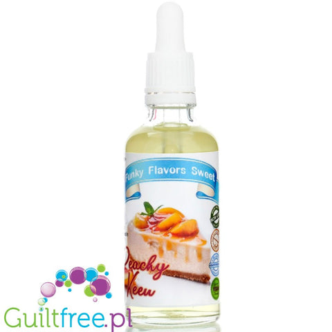 Funky Flavors Sweet Peachy Keen - słodzony aromat sernika brzoskwiniowego bez cukru, tłuszczu i kalorii