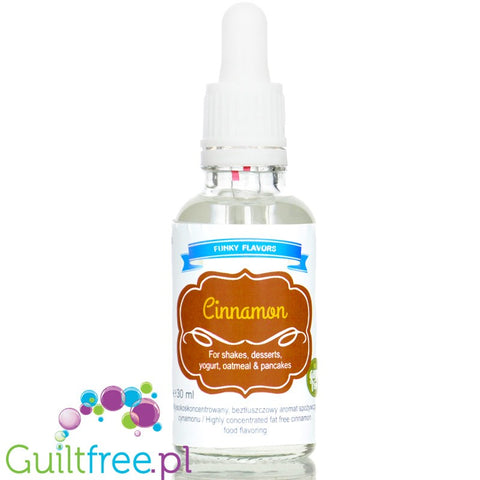 Funky Flavors Basic Cinnamon 30ml - cynamonowe kropelki aromatyzujące bez cukru i słodzików