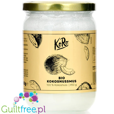 KoRo Bio Kokosmus 450g - organiczny mus kokosowy bez cukru i słodzików