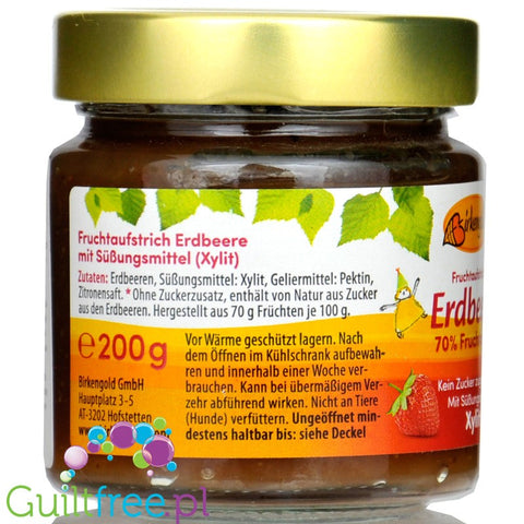BirkenGold Strawberry - fruit sugar free spread with xylitol