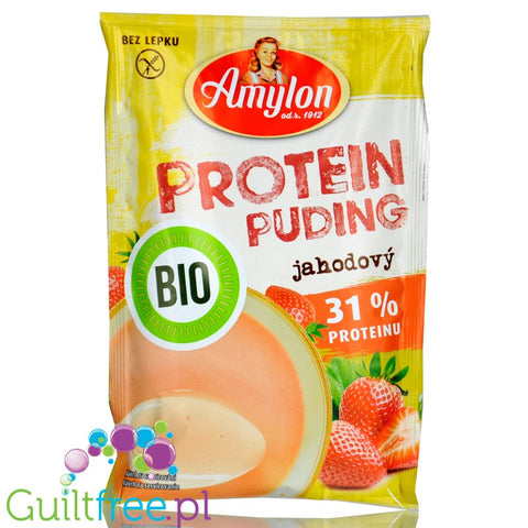 Amylon Ekologiczny Proteinowy Budyń Truskawkowy 31% białka