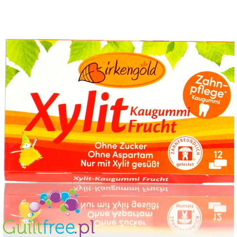 Birkengold Frucht – fruit-flavored chewing gum with xylitol