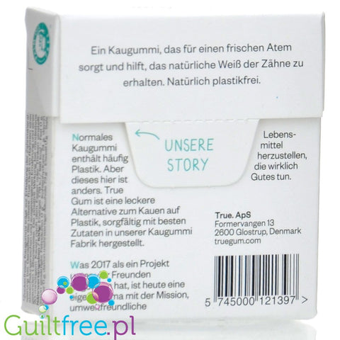 True Gum White Peppermint  -  sugar-free chewing gum