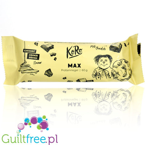 KoRo Max Proteinbar Caramel Cookie Dough - Baton proteinowy z karmelowym masą ciasteczkową