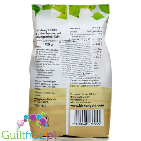 Birkengold Dinkel Vollkorn-Kekse - vegan whole grain spelled cookies with xylitol, no added sugar