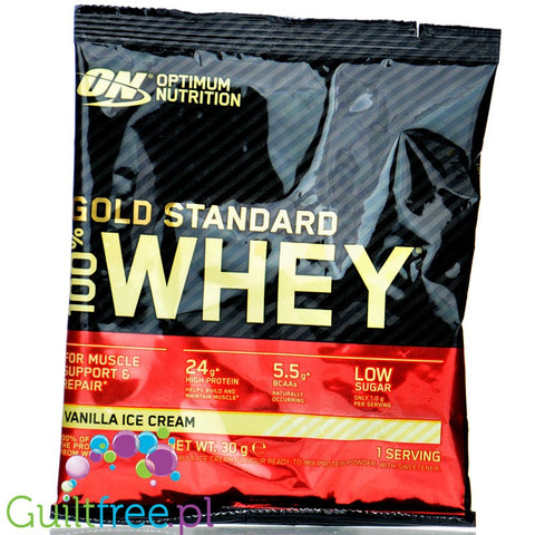 Optimum Nutrition, Whey Gold Standard 100%, Vanilla Ice Cream, saszetka