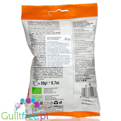 Fiorentini Mini Corn Pyramid Crisps With Turmeric Gluten-Free Organic 20g