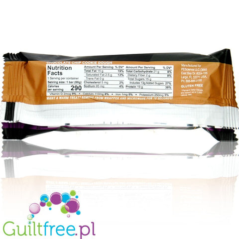 SelectGo Protein Bar Choc Chip Cookie Dough - baton proteinowy na maśle migdałowym z WPI, czekoladą i miodem, bez słodzików