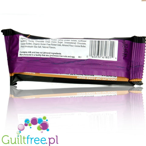 SelectGo Protein Bar Choc Chip Cookie Dough - baton proteinowy na maśle migdałowym z WPI, czekoladą i miodem, bez słodzików